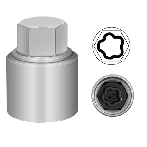 42 Wheel Locking Nut Key for BMW, Socket Adapter (OD 27mm-ID 25mm)