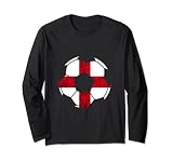 Drapeau de l'équipe de rugby Angleterre Football Croix de St Georges Manche Longue