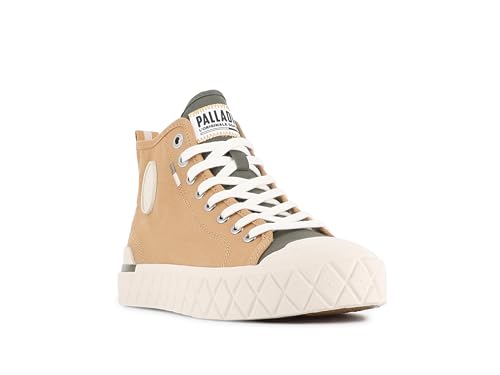 Image of Palladium Unisex Palla Ace Mid Organic Canvas Lace Up Sneaker