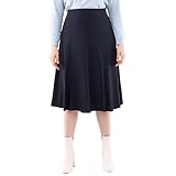 G-Line Eight Gore Calf Length Midi Skirt for Every Occasion Navy 8