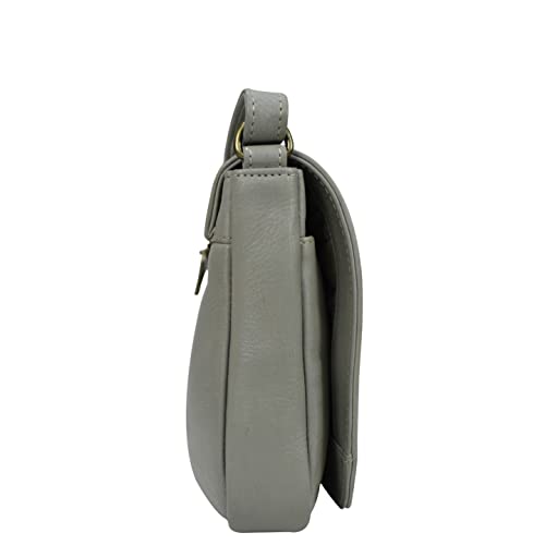 Anna by Anuschka Women's Hand Painted Genuine Leather Flap Crossbody 6