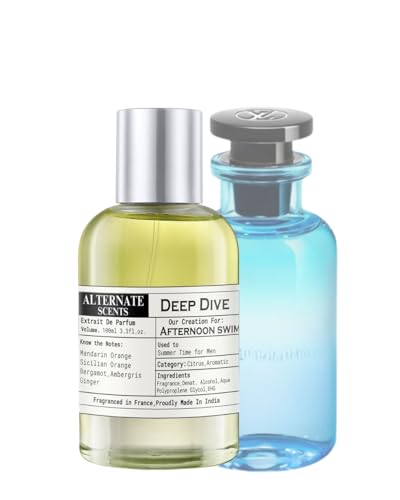 Image of Alternate Scents Deep Dive Long Lasting 100ML Perfume for Men | Fresh Aquatic Citrus Fragrance | 30% Oil Concentration Extrait de Parfum | Inspired by Afternoon Swim | Luxury Perfume Made in India