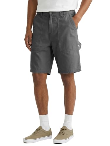 JMIERR Cargo Shorts for Men Carpenter Shorts Elastic Waist Cotton Work Shorts Soft for Construction with Pockets Summer Travel Shorts, XL, Dark Grey