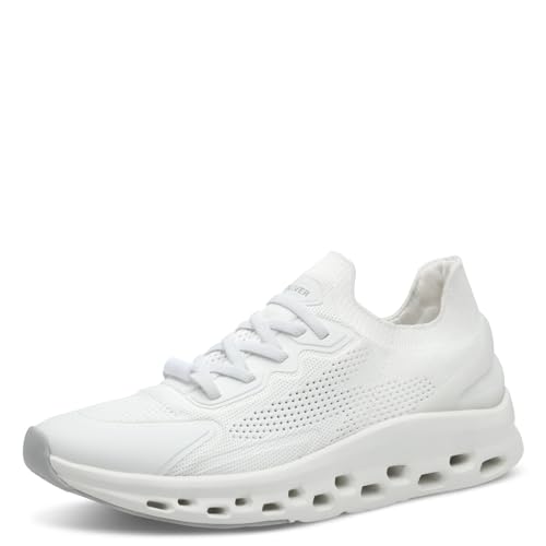 s.Oliver Damen Sneaker flach mit Chunky-Sohle Leicht, Weiß (White), 40 EU