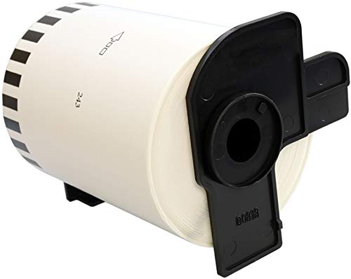 Rollos De Etiquetas Compatibles Brother P-Touch - 10 Unidades, 102mm X 30.48m, Adhesivo Permanente