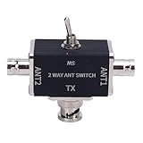 Acouto Commutateur Coaxial d'antenne CB HAM 2 Voies, Connecteur BNC 100 W pour Radio Jambo...