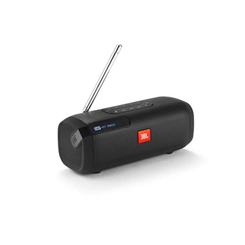 JBL Tuner Radiorekorder - Tragbarer Bluetooth Lautsprecher mit DAB+ und UKW Radio - MP3 fähige Musikbox - Bis zu 8 Stunden kabellos Digitalradio genießen Schwarz