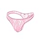 Herren Erotische Spitze String Sexy Durchsichtige Slips T-Back G-String Gay Sissy Thong Große Größen Sexy Low Rise Tanga Stretch Unterhosen Elastisch Männer Reizwäsche für Sex Atmungsaktive Weich