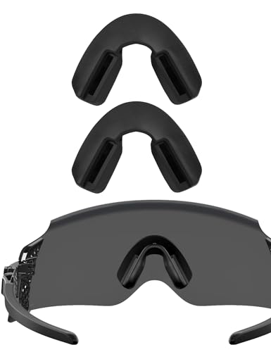 EZReplace Almohadillas de nariz de repuesto para gafas de sol Oakley Kato OO9445M/Encoder OO9471/Re:SubZero OO9098, 2 pares de color negro, Talla única