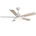 132CM Ventilador de Techo con Iluminación, 5 aspas del ventilador de madera de goma Ventilador de Techo LED Ventilador De Luz, 24W LED Luz de Techo Luz variable de 3 Colores, Control Remoto