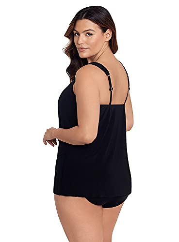 Miraclesuit Women's Plus Size Swimwear Tapiz Dazzle Scoop Neck Underwire Bra Tankini Top3