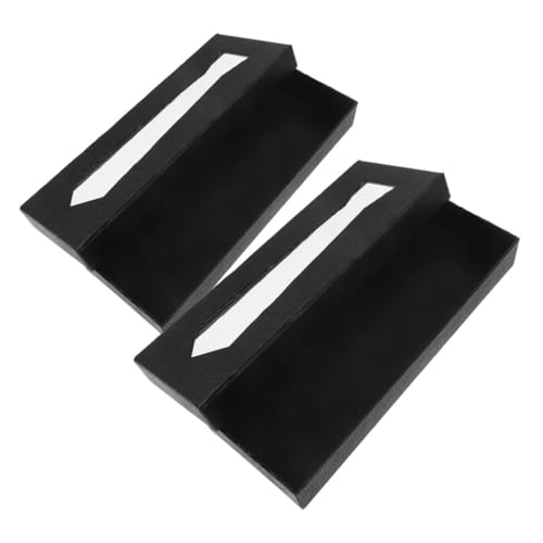 Tofficu 2piezas Caja De Corbata De Hombre Elegante Organizador Para Viajes y Regalos Cierre De Cremallera Para Corbatas De Negocios