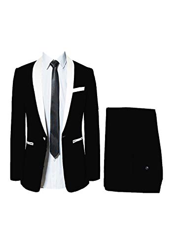 Costumes de mariage marié smokings blancs col châle tenue de gala
