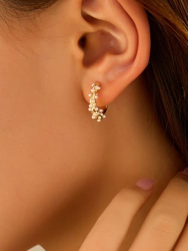 1 Pair Pearl Earrings for Women,Women's Fashion Jewelry, Chic Drop Earrings, Elegant Accessory for Parties2