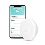 HBN WLAN Wassermelder Smart Wasseralarm WiFi Wassersensor Wasserwächter Batteriebetrieben mit 75dB Lautstärke für Waschmaschine, Bad, Keller usw.