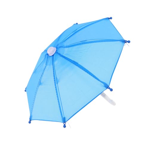 Mini parapluie pour maison de poupée bleu pour protéger les jouets lors du jeu d'imitation