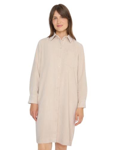 CECIL Damen 1408970 Cordkleid, Oat Milk beige, XL