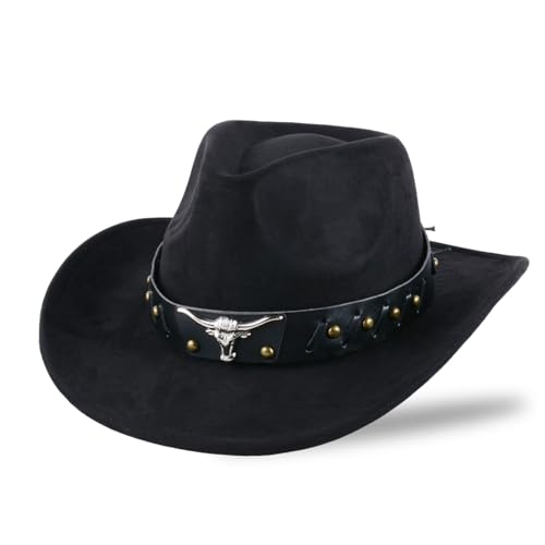 MYKAGS Chapeau de Cowboy pour Femmes et Hommes, Chapeaux Western en Daim, Chapeau Panama, Chapeaux...