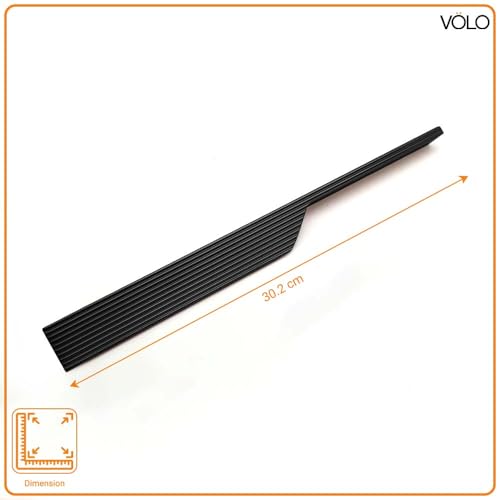 Image of VOLO Cabinet Handle - Multi-Use Pull Handle for Wardrobes, Drawers, Sliding Closets, and Doors in Kitchen, Office, Bedroom (SAC-59) (1 Pair Left & Right) (Black, 288MM (12 Inch))