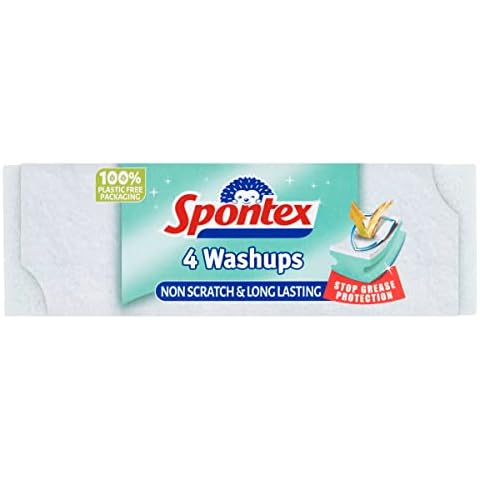 Spontex Washups Non Scratch Sponge Scourers, Pack of 4 Cover