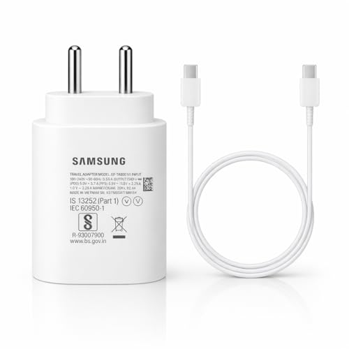 Image of {Original} 25W Type-C Charger & Cable Compatible with Samsung Galaxy S25, S24, S23, S22, S21(Ultra /Fe), M35, M36, M16, M06, M05, M56, M47, A57, M07, A55 5G, A35 5G, A15, F14(Z /S /A /M /F Series by Mifaso