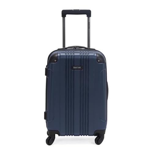 Image of Kenneth Cole REACTION Out of Bounds Lightweight Hardshell 4-Wheel Spinner Luggage, Naval, 20-Inch Carry On
