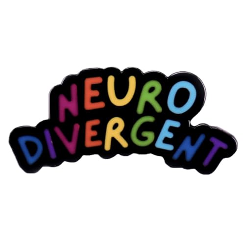 Rainbow Words Brooch Enamel Lapel Pin Autism Awareness Enamel Pins Badge LGBT Autism Pride Symbol Metal Lapel Pin Decoration for Clothes and Bags Colorful Words Letters Pin Brooch