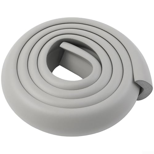 Anti-kollisionsremsor med L-formad design för babysäkerhet, mjuka dämpande kantskydd med starka och vattentåliga (grå)