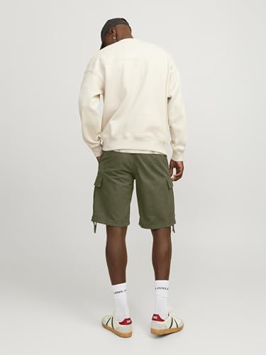 JACK & JONES Herren Jpstcole Barkley Jjcargo Shorts Sn Cargoshorts 12248685,Olive Night,XL 4