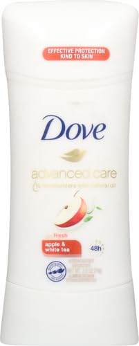Image of Dove Advanced Care Antiperspirant Deodorant Stick to Help Repair Skin Barrier After Shaving, Apple & White Tea with 72-hour Sweat & Odor Protection, 2.6 oz (Pack of 2)