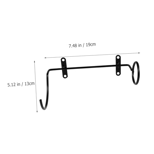 Soporte para botellas de hierro forjado negro 2 piezas miniatura 2