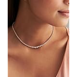 14Kイエローゴールド天然ラウンドブリリアントカットグラデーションダイヤモンドテニスネックレス、ホワイト天然ダイヤモンドOEM付き、男女兼用