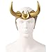 Bulex Halloween Helmet Horns Cosplay PVC Gold Crown Halloween Headpiece Masquerade Costume Mask Party Props