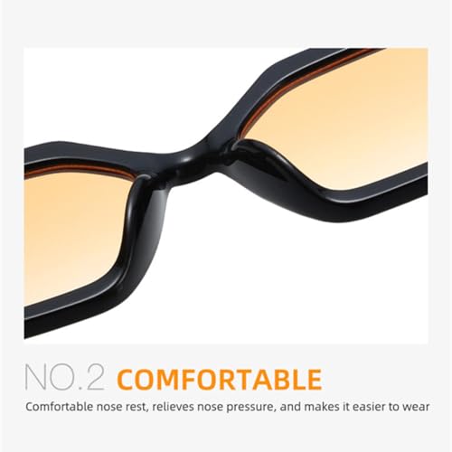 Fashion Small Polygon Sunglasses Women Jelly Color Gradient Shades Uv4004