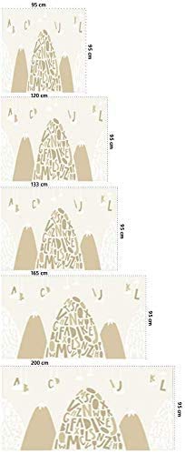 Tappeto Bambini In PVC Con Motivo Montagne - 95x165 Cm, Antiscivolo, Facile Da Pulire, Per Cameretta