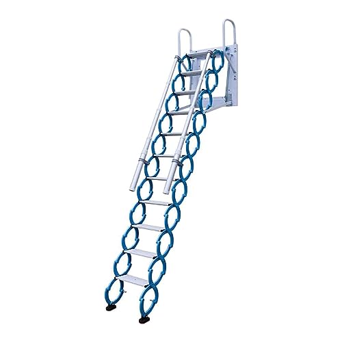 Manuelle Dachboden Leiter Legierung Teleskop Leiter gepolstert Innen im Freien