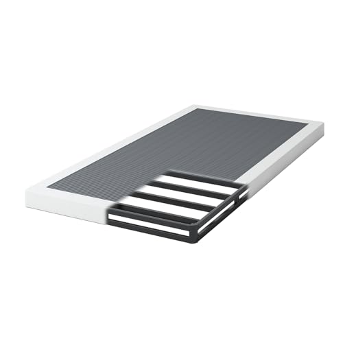 NHODIR 3 Inch Twin Box Spring for Twin Bed Twin Box Spring Only Strong Metal Frame Mattress Foundation Noise Free Easy Assembly