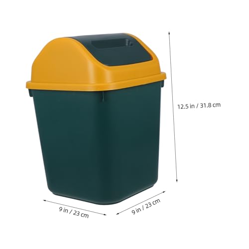 Papelera de baño pequeña con tapa elevable antiolor de PP resistente 2