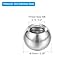 PATIKIL M6x10mm Ball Nuts Knob, 8 Pack Female Thread 304 Stainless Steel Round Blind Hole Screw Cap Cover for Lighting Machinery DIY Decoration, Silver