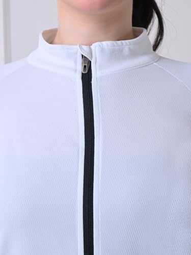 Image of FITINC Women's Sunscreen Jacket with UV Protection | Thumb Holes | Zipper Pockets | Inner Coin Pocket