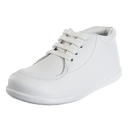 Josmo Baby-Girl's Smart Walking Shoes Nonslip Boys First Step Walker Leather Non-Slip Bottom High top Dress Boots