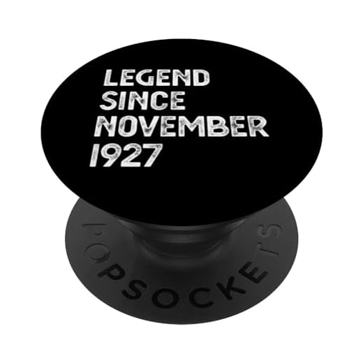 Leyenda Desde Noviembre 1927 95 Cumpleaños Hombres Mujeres PopSockets PopGrip Intercambiable