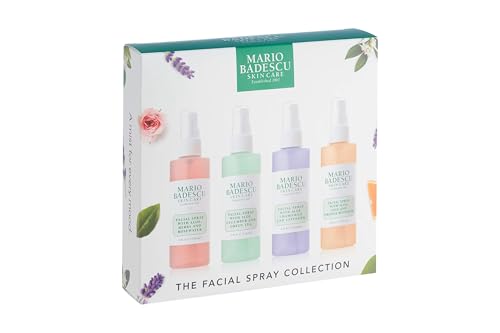 Mario Badescu Facial Spray Collection with Rose Water, Cucumber, Lavender and Orange Blossom, Multi-Purpose Cooling and Hydrating...