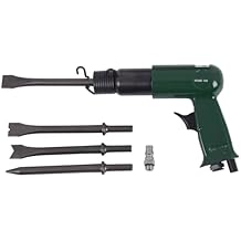 Doppy Air Hammer Kit, with Quick Change Retainer and 3 Chisels,3500 BPM, 1/4" Air inlet thread interface,Air Chisel Pneumatic Shovel Tool for Scraping, Chipping, Punching and Cutting & Industrial