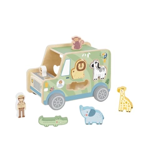 Jipe Safari Carrinho Madeira Brinquedo Educativo Tooky Toy