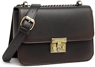 Miss Lulu Crossbody Bag Ladies Shoulder Bag Small Women Handbag,Synthetic Leather, With Adjustable Strap, Vintage Style, Light Weight, Easy Match with Clothes