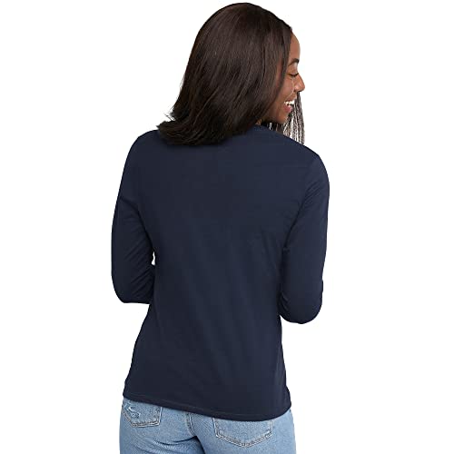 Hanes Originals Women’s Long Sleeve Cotton V-Neck T-Shirt, Lightweight V-Neck Tee, Modern Fit