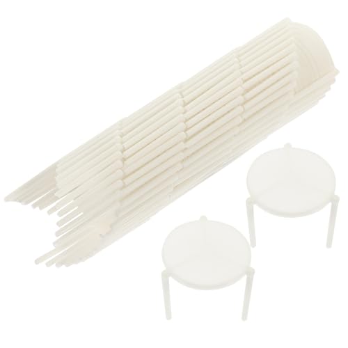 GRIRIW Pizza Serving Stand Stackable Tripod Rack Plastic 100pcs Pizza Trays for Takeaway