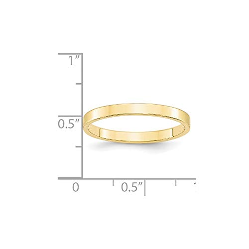 Wedding Band Ring Band 10K Yellow Gold Bridal Jewelry Standard Flat3