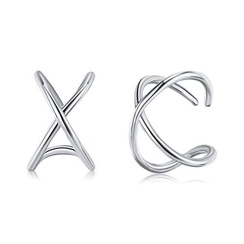 Mandorns d'oreille en Or Jaune 18 carats pour femme non-piercing x géométrique